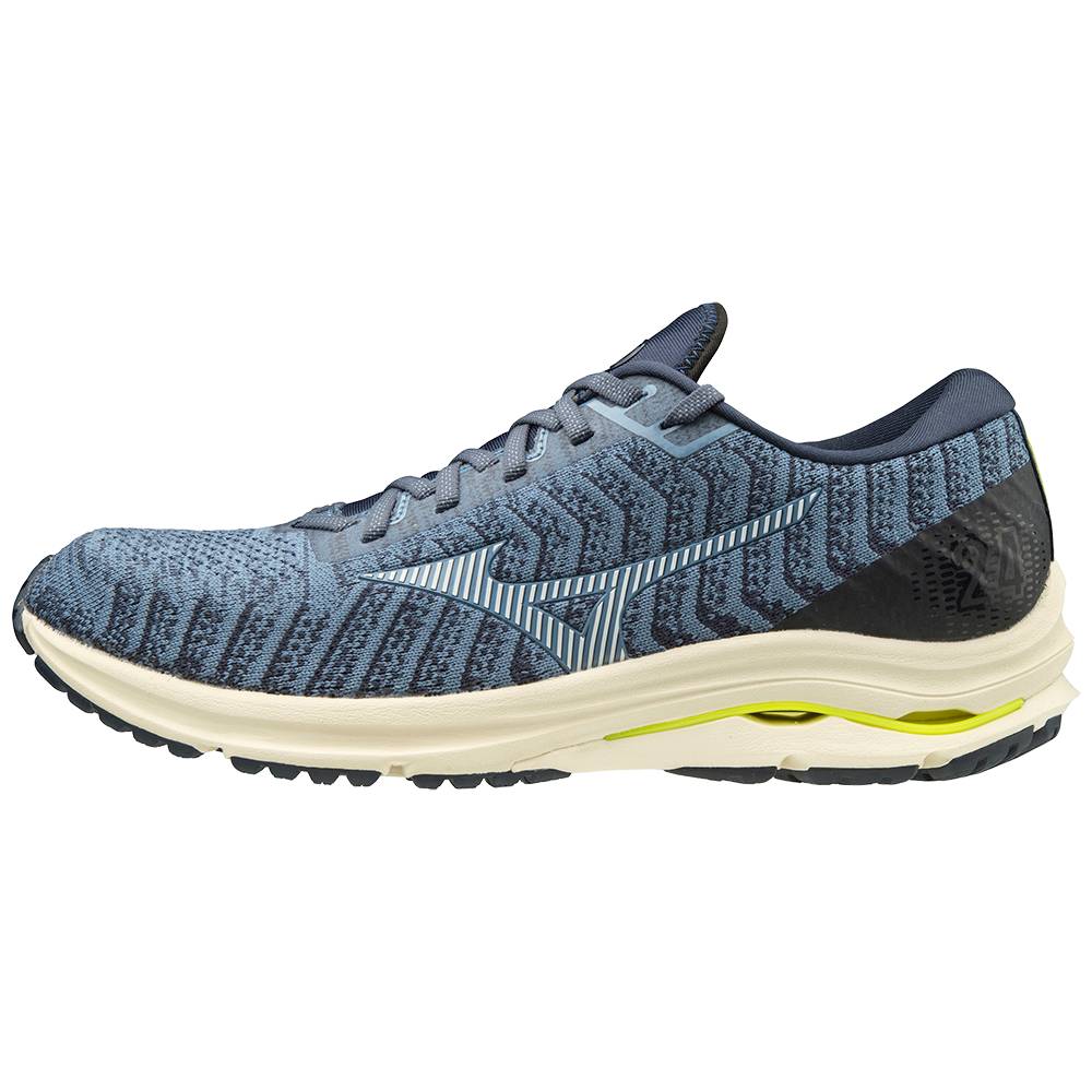 Mizuno Men's Wave Rider 24 WAVEKNIT™ Running Shoes Light Blue (411225-XOP)